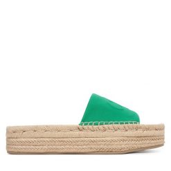 Espadryle Calvin Klein. Zielone espadryle damskie CALVIN KLEIN, bez wzorów, bez obcasa. Za 409.99 zł.