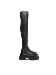 Le Silla Kozaki Kembra Tight 6451A020M1PPFAK001 Czarny. Czarne kozaki damskie LE SILLA, ze skóry, bez obcasa, na koturnie. Za 3,969.00 zł.