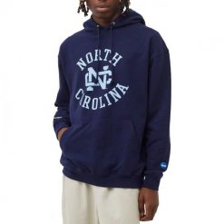 Bluza męska z kapturem do koszykówki Mitchell & Ness Univ. Of North Carolina. Niebieskie bluzy z kapturem męskie Mitchell & Ness, m. Za 299.00 zł.