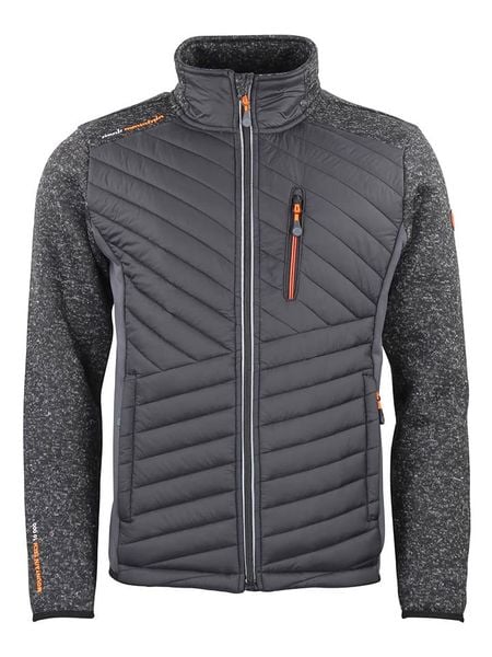 Peak Mountain Kurtka polarowa "Chacha" w kolorze szarym rozmiar: M. Szare kurtki męskie Peak Mountain, m, bez wzorów, z polaru, bez kaptura. Za 217.99 zł.