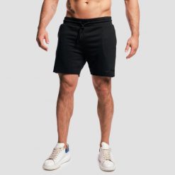 Szorty męskie fitness z kieszeniami czarne Apex. Czarne szorty sportowe męskie GYMBEAM, l, z bawełny, na fitness i siłownię. Za 63.90 zł.