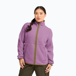 Bluza polarowa damska Jack Wolfskin Lite Curl Full Zip. Czerwone bluzy bez kaptura damskie Jack Wolfskin, s, z materiału. Za 509.99 zł.