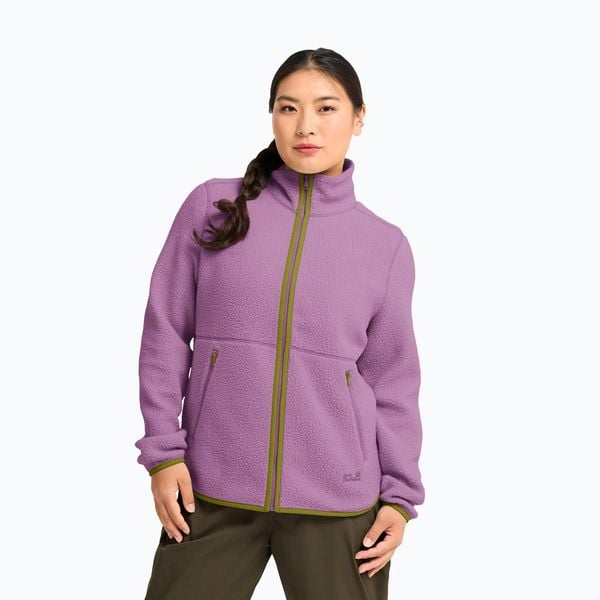 Bluza polarowa damska Jack Wolfskin Lite Curl Full Zip. Czerwone bluzy bez kaptura damskie Jack Wolfskin, s, z materiału. Za 509.99 zł.