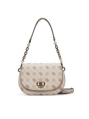 Guess Torebka Emelie Logo HWGP99 28200 Écru. Torebki klasyczne damskie Guess, z aplikacjami, ze skóry, bez dodatków. Za 659.99 zł.