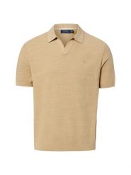 Polo Ralph Lauren Męska koszulka polo z dzianiny z zawartością lnu Mężczyźni Bawełna brązowy, M. Brązowe koszulki polo męskie Polo Ralph Lauren, m, bez wzorów, z bawełny, bez ramiączek. Za 879.95 zł.