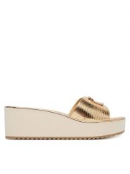 Aldo Klapki Menhaden 14190473 Złoty. Żółte klapki damskie Aldo, bez wzorów, ze skóry, bez obcasa. Za 249.99 zł.
