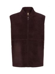 Soyaconcept® Damowa kurtka z futra typu teddy Kobiety Sztuczne włókno brązowy, XXL. Brązowe kurtki damskie xxl, bez wzorów, z włókna, bez kaptura. Za 149.95 zł.