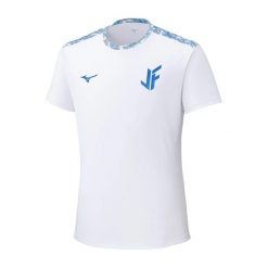 Koszulka treningowa Mizuno. Białe t-shirty sportowe męskie Mizuno, m, z materiału, bez ramiączek, na fitness i siłownię. Za 263.50 zł.