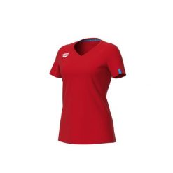 Koszulka damska Arena Team T-Shirt Panel. Czerwone bluzki sportowe damskie Arena, xl, bez wzorów, bez ramiączek. Za 99.00 zł.