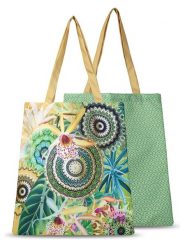 Hip Shopper bag "Yissa" w kolorze zielonym ze wzorem - 40 x 45 cm rozmiar: 40x45 cm. Zielone shopper bag damskie Hip, bez wzorów, z materiału, na ramię, bez dodatków. Za 41.69 zł.