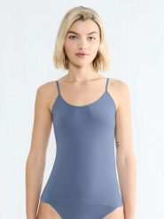 Sloggi Top "Go Sense" w kolorze szaroniebieskim rozmiar: L. Niebieskie topy damskie Sloggi, l, bez wzorów, bez kołnierzyka. Za 64.95 zł.