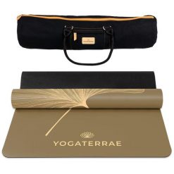 Mata do jogi PU-naturalnej gumy Light Ginkgos Yin Yang + torba do jogi. Brązowe torebki klasyczne damskie YOGATERRAE, bez wzorów, bez dodatków. W wyprzedaży za 538.00 zł.