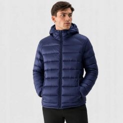 KURTKA MĘSKA ZIMOWA PUCHOWA NARCIARSKA 4F PUCH NATURALNY NIEBIESKA. Niebieskie kurtki narciarskie i snowboardowe damskie 4f, l, bez wzorów, z puchu, bez kaptura, narciarskie. Za 799.99 zł.