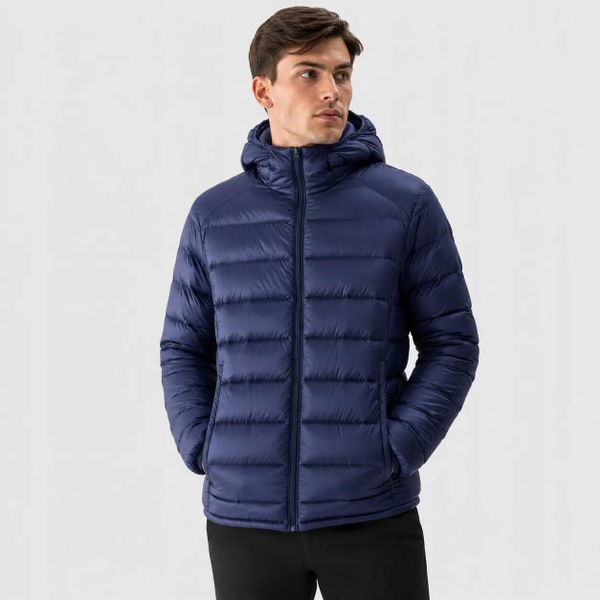 KURTKA MĘSKA ZIMOWA PUCHOWA NARCIARSKA 4F PUCH NATURALNY NIEBIESKA. Niebieskie kurtki narciarskie i snowboardowe damskie 4f, l, bez wzorów, z puchu, bez kaptura, narciarskie. Za 799.99 zł.