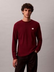 Calvin Klein Jeans koszula z długim rękawem Mężczyźni czerwony, XL. Czerwone koszule męskie Calvin Klein Jeans, m, z aplikacjami, z jeansu, bez kołnierzyka, bez ramiączek. Za 179.95 zł.
