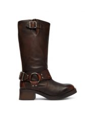 Steve Madden Oficerki Bonetta 11005590 Brązowy. Brązowe kozaki damskie Steve Madden, ze skóry, bez obcasa, na płaskiej podeszwie. Za 949.99 zł.