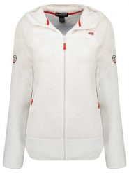 Geographical Norway Kurtka polarowa "Upalood" w kolorze białym rozmiar: XXL. Białe kurtki damskie Geographical Norway, xxl, bez wzorów, z polaru, bez kaptura. Za 100.52 zł.