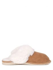 Kaiser Naturfellprodukte Kapcie wełniane w kolorze brązowym rozmiar: 42. Brązowe kapcie damskie Kaiser Naturfellprodukte, ze skóry. Za 174.43 zł.