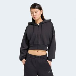Bluza damska ADIDAS na suwak. Bluzy z kapturem damskie Adidas, s, z bawełny. Za 269.99 zł.