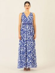 APART Sukienka w kolorze niebiesko-białym rozmiar: 36. Niebieskie sukienki damskie Apart, bez wzorów, z koronki, bez kołnierzyka, bez ramiączek, maxi. Za 239.29 zł.