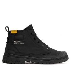 Trapery Palladium. Czarne trapery damskie Palladium, bez obcasa. Za 379.99 zł.