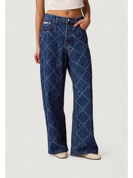 Calvin Klein Jeans Jeansy Low Rise Baggy LV047D709G Niebieski Loose Fit. Niebieskie jeansy damskie Calvin Klein Jeans. Za 649.99 zł.