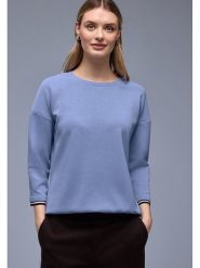 Street One Koszulka w kolorze błękitnym rozmiar: 38. Niebieskie bluzki damskie Street One, bez wzorów, street, bez kołnierzyka, bez ramiączek. Za 141.19 zł.