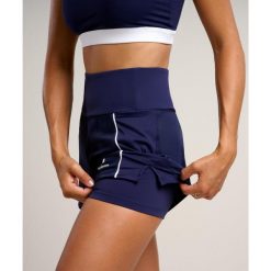 Szorty Damskie do Tenisa/Padla Elegance. Białe szorty damskie NORDICDOTS, bez wzorów, z nylonu, sportowe. Za 185.00 zł.