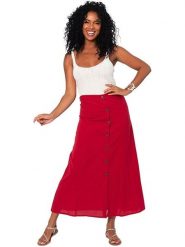 Aller Simplement Spódnica w kolorze czerwonym rozmiar: 36. Czerwone spódniczki damskie Aller Simplement, bez wzorów, z podwyższonym stanem, maxi, proste. Za 69.99 zł.