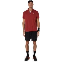 Krótkie 9 cali Asics Court. Czarne szorty męskie Asics, bez wzorów, z materiału, eleganckie. Za 256.00 zł.