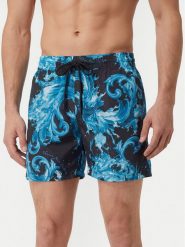 Versace Jeans Szorty sportowe 80GAD11D Czarny Regular Fit. Czarne szorty męskie Versace Jeans, m, z jeansu. Za 969.99 zł.