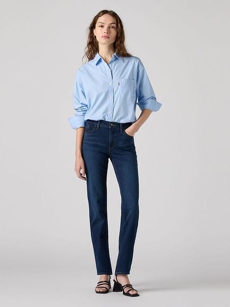 Levi's Dżinsy - Slim fit - w kolorze granatowym rozmiar: W29/L30. Niebieskie jeansy damskie Levi's, z podwyższonym stanem. Za 166.10 zł.