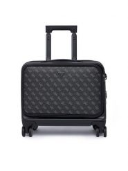 Guess Walizka kabinowa TMVELO P5143 Czarny. Czarne walizki Guess, z aplikacjami, z syntetyku. Za 639.99 zł.