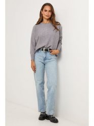 Soft Cashmere Sweter w kolorze szarym rozmiar: 38/40. Szare swetry klasyczne damskie Soft Cashmere, bez kołnierzyka. Za 160.96 zł.