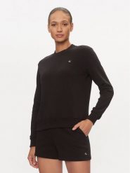 Calvin Klein Jeans Bluza Embro Badge J20J223085 Czarny Regular Fit. Czarne bluzy bez kaptura damskie Calvin Klein Jeans, xl, z bawełny. Za 199.99 zł.
