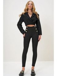 Trend Alaçatı Stili Legginsy w kolorze czarnym rozmiar: M. Czarne legginsy damskie Trend Alaçatı Stili, m, bez wzorów. Za 69.58 zł.