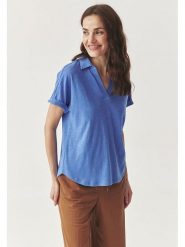 TATUUM Koszulka "Ambra" w kolorze niebieskim rozmiar: M. Niebieskie bluzki damskie Tatuum, m, bez wzorów, bez kołnierzyka. Za 101.45 zł.