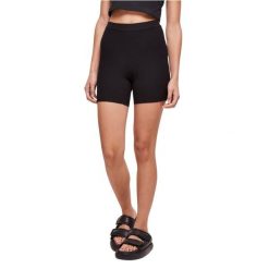 Damskie Szorty z dzianiny Urban Classics Rib. Czarne szorty damskie Urban Classics, bez wzorów, z dzianiny. Za 175.50 zł.