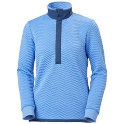 Sweter damski Helly Hansen Lillo snap. Niebieskie swetry klasyczne damskie Helly Hansen, na zimę, bez kołnierzyka. W wyprzedaży za 329.50 zł.