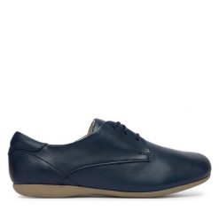 Półbuty Josef Seibel. Niebieskie półbuty damskie Josef Seibel, bez wzorów, bez obcasa, na płaskiej podeszwie. Za 409.99 zł.