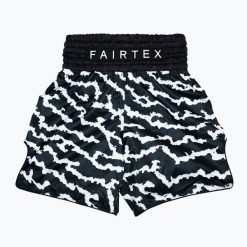 Spodenki bokserskie Fairtex Boxing Trunks BT2004 "Crack". Czarne szorty damskie FAIRTEX, bez wzorów, z materiału, sportowe. Za 299.99 zł.