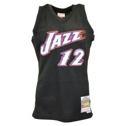 Koszulka NBA Utah Jazz John Stockton Swingman TEam Color 1998/99. Czarne t-shirty damskie Mitchell & Ness, s, bez wzorów, z materiału, bez kołnierzyka. Za 443.50 zł.