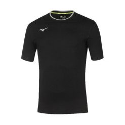 Koszulka Mizuno Team. Czarne bluzki sportowe damskie Mizuno, l, z materiału, bez kołnierzyka, bez ramiączek. Za 152.00 zł.