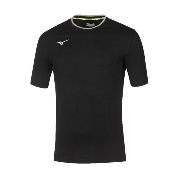 Koszulka Mizuno Team. Czarne bluzki sportowe damskie Mizuno, l, z materiału, bez kołnierzyka, bez ramiączek. Za 152.00 zł.