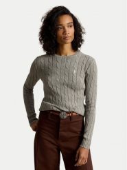 Polo Ralph Lauren Sweter 211971795001 Szary Slim Fit. Szare swetry klasyczne damskie Polo Ralph Lauren, xs, bez kołnierzyka. Za 949.99 zł.