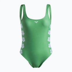 Strój kąpielowy jednoczęściowy damski ROXY Totally Iconic. Zielone stroje jednoczęściowe damskie Roxy, l, bez wzorów. Za 179.99 zł.