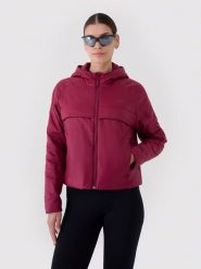 4F Kurtka puchowa w kolorze czerwonym rozmiar: S. Czerwone kurtki damskie 4f, s, bez wzorów, z materiału, bez kaptura. Za 126.75 zł.