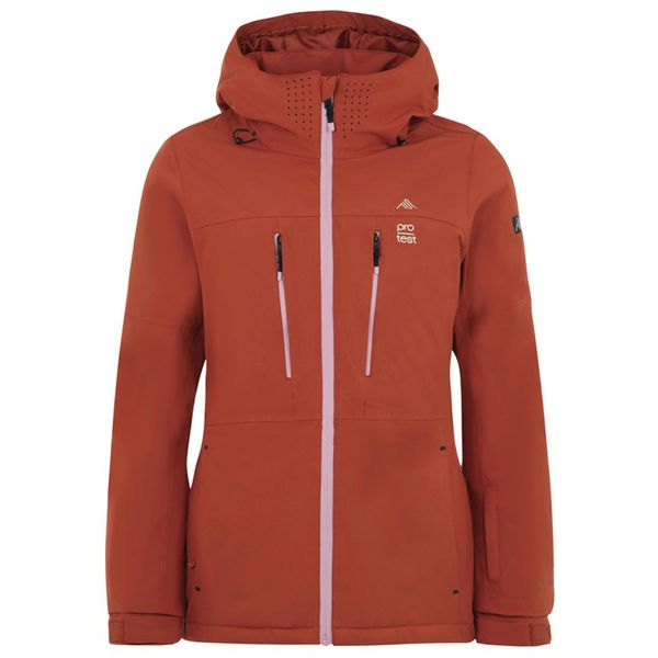 Kurtka narciarska damska Protest PRTSIMA. Brązowe kurtki damskie Protest, xl, bez wzorów, bez kaptura, narciarskie. Za 999.99 zł.