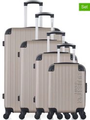 BlueStar 4-częściowy zestaw "Bucarest" w kolorze beżowym rozmiar: onesize. Brązowe walizki Bluestar, bez wzorów, z materiału. Za 608.99 zł.
