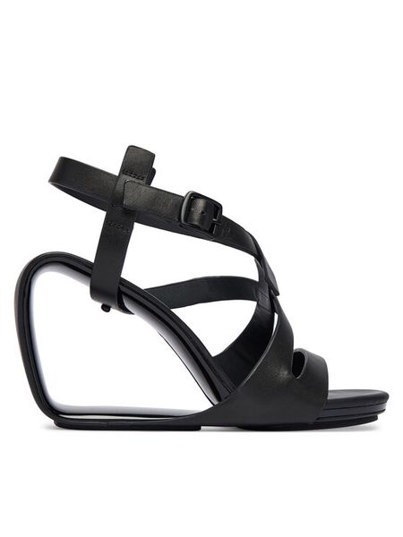 United Nude Sandały Mobius Straps Hi 109970116 Czarny. Czarne sandały damskie United Nude, bez wzorów, ze skóry, bez obcasa, na koturnie. Za 1,469.00 zł.